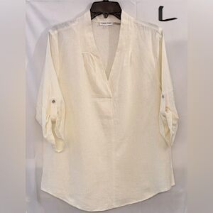 Calvin Klein Women's Cream Blouse